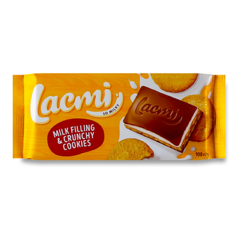 Шоколад молочний Roshen Lacmi молочна начинка-печиво, 100г