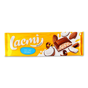 Шоколад молочний Roshen Lacmi мигдаль-кокосовий крем-кульки, 280г