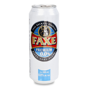 Пиво Faxe Free світле безалкогольне з/б, 0.5л