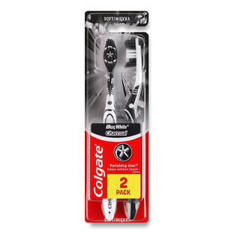 Щітка зубна Colgate Max White Charcoal м'яка, 2шт