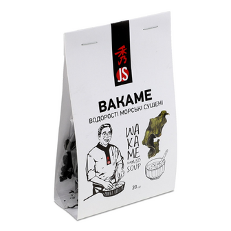 Водорості JS Wakame морські сушені, 30г