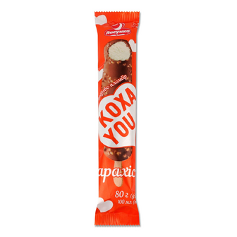 Морозиво Ласунка Koxayou у глазурі з арахісом 15%, 80г