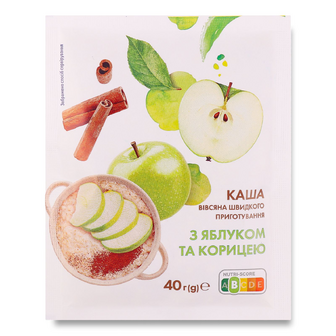 Каша вівсяна «Премія»® з яблуком та корицею, 40г