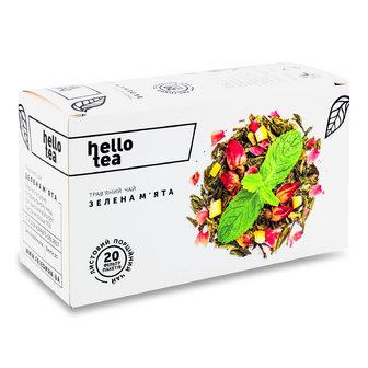Чай трав'яний Hello Tea Зелена м'ята, 20*2г