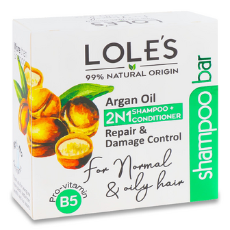 Шампунь та кондиціонер твердий Lole's Argan Oil 2в1, 100г