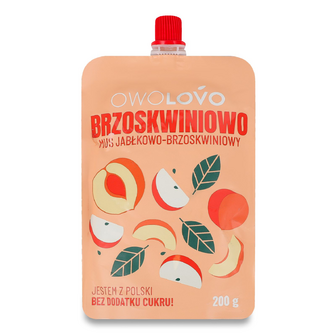 Мус Owolovo Brzoskwiniowo з яблука і персика, 200г