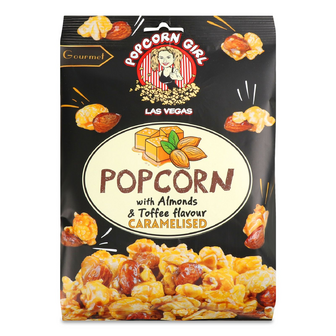 Попкорн Popcorn Girl карамелізований з мигдалем зі смаком ірису, 90г