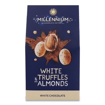 Цукерки Millennium мигдаль в білому трюфелі, 100г