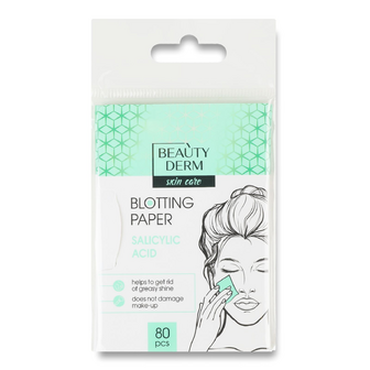 Серветки для обличчя Beauty Derm матувальні з саліциловою кислотою, 80шт