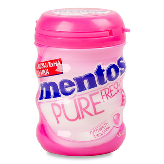 Гумка жувальна Mentos Pure fresh «Тутті-фрутті», 56г