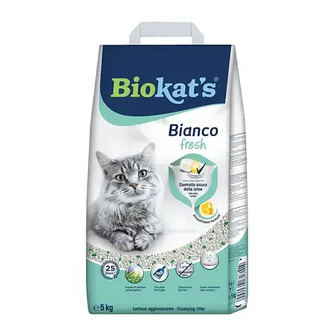 УЦІНКА!!! Наповнювач для котячого туалету Biokat's Bianco Fresh 5 кг — бентонітовий