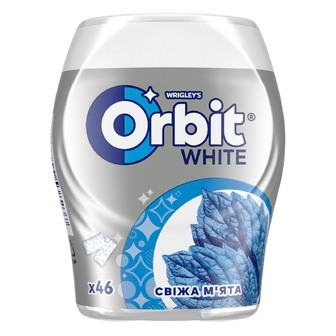 Гумка жувальна Orbit White Bottle Свіжа м'ята, 64г