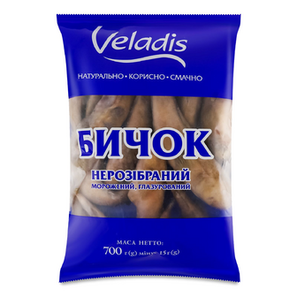 Бичок Veladis морожений нерозібраний глазурований, 700г