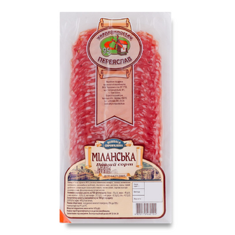 Ковбаса «Укрпромпостач» «Міланська» с/в в/ґ, нарізка, 80г