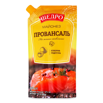 Майонез «Щедро» «Провансаль» 67%, 300г