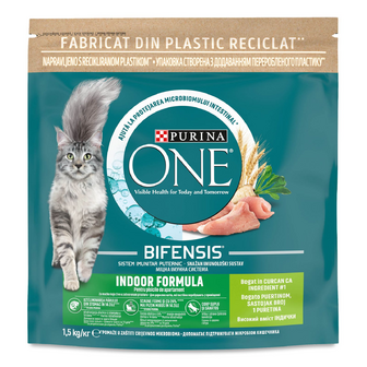 Корм для котів ONE Indoor з індичкою, 1.5кг
