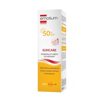 Emolium Suncare - мінеральний захисний крем для дітей від 1 дня життя та дорослих, SPF 50+, 50 мл термін придатності 31.07.2026