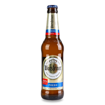 Пиво Warsteiner «Фреш» світле безалкогольне с/п, 0.33л