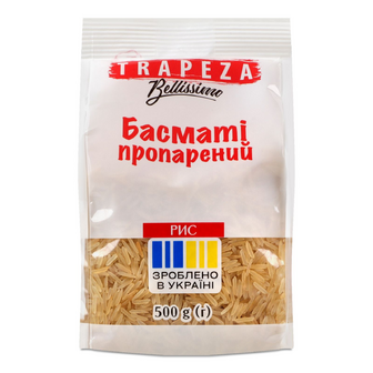 Рис Trapeza Басмати пропарений, 500г