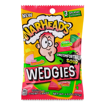 Цукерки Warheads фруктові дольки жувальні, 127г