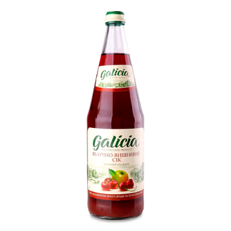Сік Galicia яблучно-вишневий прямого віджиму, 1л
