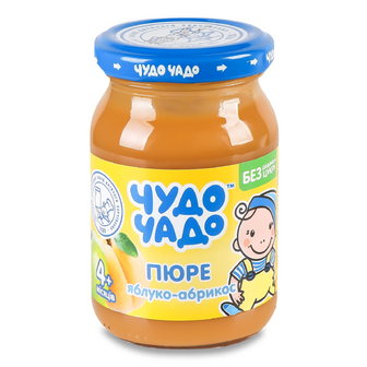 Пюре «Чудо-Чадо» яблуко-абрикос без цукру, 170г