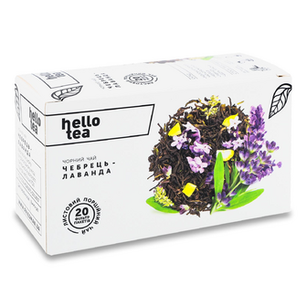 Чай чорний Hello Tea чебрець-лаванда, 20*2г