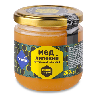 Мед натуральний «Премія»® квітковий липовий, 250г