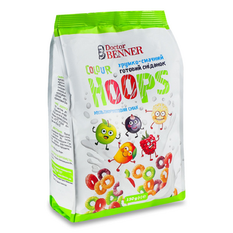 Сніданок готовий Doctor Benner Colour Hoops, 150г