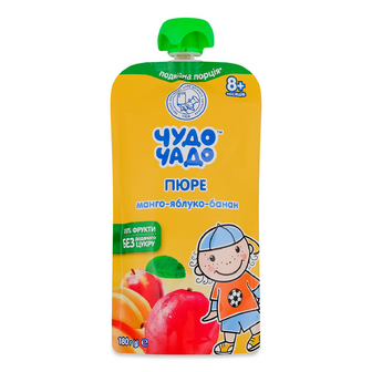 Пюре Чудо-Чадо манго-яблуко-банан без цукру, 180г