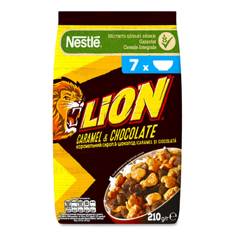 Сніданок сухий Lion карамель та шоколад, 210г