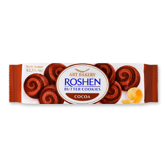 Печиво Roshen Butter Cookies з маслом та какао, 140г