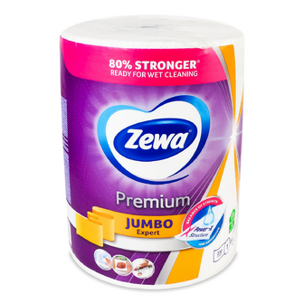 Рушники паперові Zewa Premium Jumbo 3-шарові, шт
