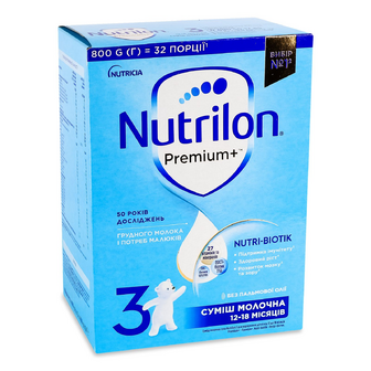 Суміш Nutrilon Premium+ 3 молочна суха, 800г