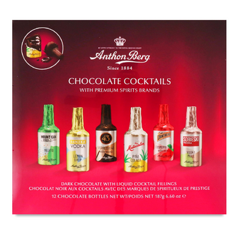 Цукерки Anthon Berg Chocolate Cocktails з алкогольним наповненням, 187г