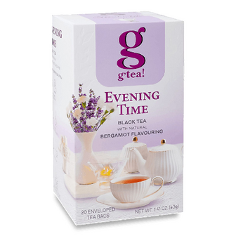 Чай чорний G'tea! Evening Time аромат бергамота, 20*2г