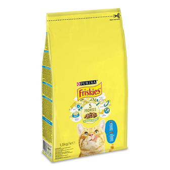 Корм для котів Friskies з лососем та овочами, 1.5кг