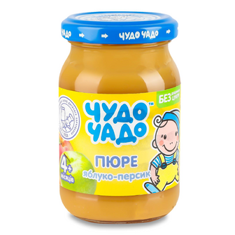 Пюре Чудо-Чадо яблуко-персик без цукру, 170г
