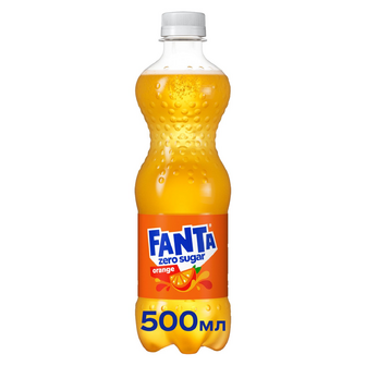 Напій соковмісний Fanta Orange Zero Sugar сильногазований, 0.5л