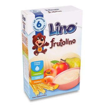 Каша пшенична Lino Frutolino з фруктами молочна, 200г