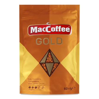 Кава розчинна MacCoffee Gold натуральна д/п, 60г
