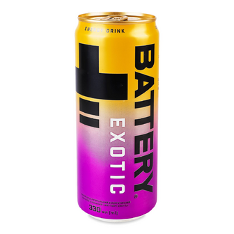 Напій енергетичний Battery Exotic безалкогольний сильногазований з/б, 0.33л