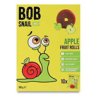 Цукерки Bob Snail натуральні яблучні, 100г