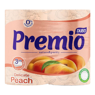 Папір туалетний «Диво» Premio Delicate Peach 3-шаровий, 4шт