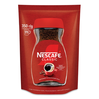 Кава розчинна Nescafe Classic гранульована 100% натуральна, 350г