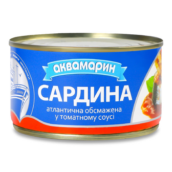 Сардина «Аквамарин» обсмажена в томатному соусі, 230г