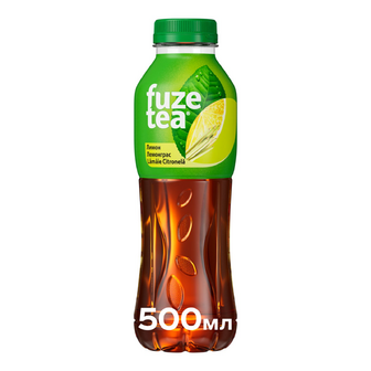 Чай холодн Fuze tea чорний зі смаком лимону та лемонграса, 0.5л