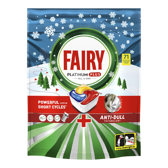 Капсули для посудомийних машин Fairy Plat+ All in one Лимон новорічний, 71шт