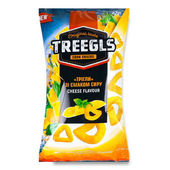 Снеки Treegls кукурудзяні зі смаком сиру, 150г