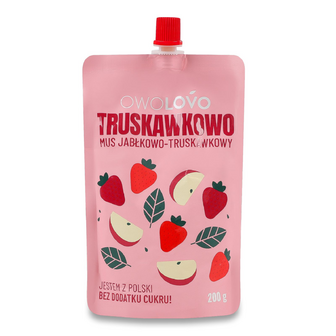 Мус Owolovo Truskawkowo з яблук і полуниці, 200г